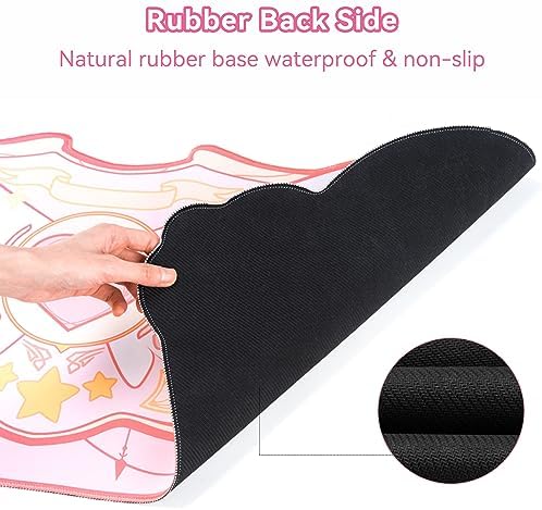 GeekShare Kawaii Mouse Pad Wrist Rest Support Set - Non-Slip Rubber Base Desk Mat and Memory Foam Wrist Rest for Keyboard and Mouse,Perfect for Gaming,or Home Office Work - Star Wings Series - Image 5