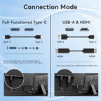 domyfan Laptop Screen Extender 15.6“ FHD 1080P IPS Portable Monitor, USB-C Plug and Play Dual Screen with 100% sRGB Color Accuracy, for Windows Mac Android Chrome Laptops 13” to 17“ - Image 6