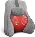 COMFIER Back Lumbar Support Pillow for Office, Heated Back Support with 4 Shiatsu Massage Heads & Heating Function, Memory Foam Lumbar Pillow for Computer Gaming Chair-Gray by COMFIER