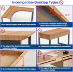 BYMECOST Sliding No Drill Under Desk Laptop Mount, Metal Storage Shelf - Image 5