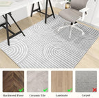 Office Chair Mat for Hardwood Floor, 72"x48" Easy Glide Computer Desk Mat Protector for Rolling Chair Under Desk Rug Nonslip Backing, Machine Wash, (Modern) - Image 3
