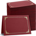 Fainne 120 Pack Certificate Holders Bulk, Diploma Covers, Red by Fainne