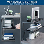 VIVO Black Clamp-on 24 inch 2-Tier Desk Shelf, STAND-SHELF24C - Image 4