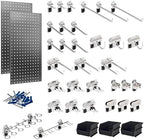 Triton Products LB18-SKIT Stainless Steel LocBoard Kit With (2) 18" x 36" x 9/16" Pegboards, (32) Stainless Steel Pegboard Hooks, (3) Plastic Bins by TritonProducts