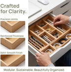 Bamboo Drawer Organizer, Natural, M - Image 5