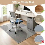 Office Chair Mat - for Hardwood Floors, Large Non-Slip Easy-Clean Floor Protection Blanket (Light Gray, “60 x 48in”) - Image 3