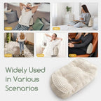 HIGOGOGO Lumbar Support Pillow for Recliner Chair/Accent Chair/Couch/Office Chair, Tufted Corduroy Back Support Cushion for Elderly, Recliner Cushions for Back Rest, Pain Relief, Reading, Beige - Image 6