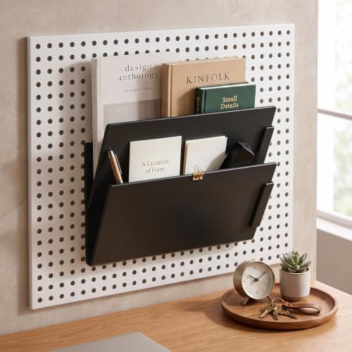 2 PCS Magnetic Wall File Organizer, Hanging Metal Wall File Holder - Image 3
