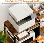 JUSTOGO Printer Stand with 4 Drawer, Extra Large File Cabinet - Image 3