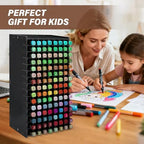 Marker Organizer,120 Slots Marker Storage with Divider,Black - Image 5