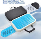 Cooling Gel Memory Foam Travel Stadium Airplane Seat Cushion （16"x14"x1.8"） - Image 5