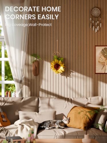 Bumusty 48"x 36" Large Felt Bulletin Board Tiles, Taupe - Image 4