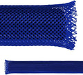 Electriduct 3" PET Expandable Braid Sleeving Flame Retardant Flexible Wire Mesh for Cord Management and Cable Protection - 25 Feet - Blue by Electriduct