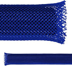 Electriduct 3" PET Expandable Braid Sleeving Flame Retardant Flexible Wire Mesh for Cord Management and Cable Protection - 25 Feet - Blue by Electriduct