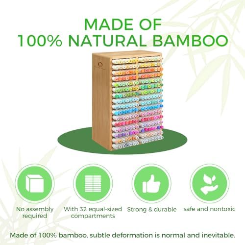 Ohuhu Bamboo Marker Organizer Hold 224 Markers for Honolulu Oahu Series - Image 4