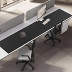 Cacoy 78.7 x 15.7 Inch Extra Long PU Leather Desk Pad Blotter Protector, XXL Large Gaming Computer Mouse Pad, Waterproof Leather Desk Matt for Desktop, Office Writing Pad (Black) - Image 3