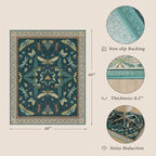Vintage Insect Office Rug for Rolling Chairs, 48" x 60" Washable Desk Rug - Image 2