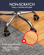 BARoyal Office Chair Mat for Hardwood Floor Under Desk Computer Rolling Chair Mat for Wood/Tile Floor Non-Slip Heavy Duty Desk Rug PVC Plastic Hard Floor Protector 30" x 48"(Gravel) - Image 2
