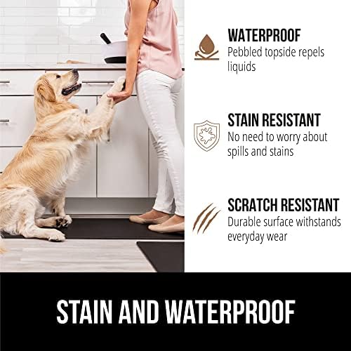 GORILLA GRIP Cushioned Kitchen Mats for Floor, 2 PK, 17x29+17x59, Black - Image 4
