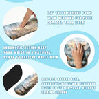 Dragon Desk Mat Set Fantasy Mountain Landscape Fire Sky Large Mouse Pad with Wrist Rest 4in1 Desk Mat for Desktop Ergonomic Computer Desk Arm Wrist Anti-Slip Computer Mouse Pad Home Office Gaming - Image 3