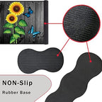 Large Gaming Mouse Pad, Keyboard Wrist Rest + Mouse Wrist Pad + Coaster + Mini Hook Desk Pad Set, Memory Foam, Non-Slip Base. Suitable for Office and Home - Sunflower Inspirational Quote - Image 7