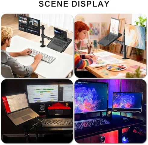 WALI Laptop and Monitor Stand for 17" Notebook and 27" Screen - Image 3