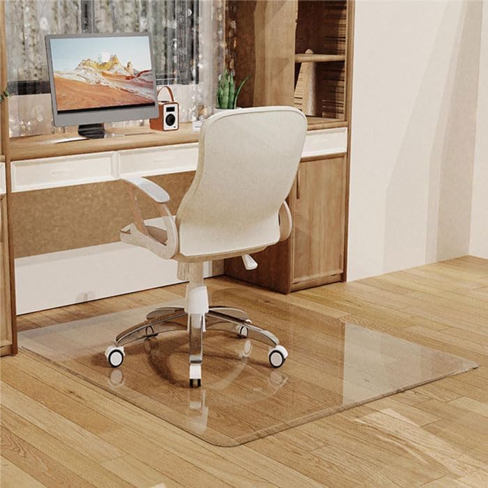 MESAILUP Beveled Edge Office Chair Mat for Carpet or Hardwood Floor Crystal Clear, 36" x 48" for a Smooth Glide and Easy Roll On/Off, Heavy Duty and Non-Slip Floor Ultimate Clear Chair Mat Set of 2 - Image 3