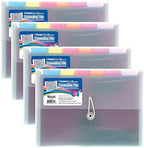 BAZIC Products Rainbow 7-Pocket Poly Expanding File, A4/Letter Size, 4-Pack by BAZICProducts