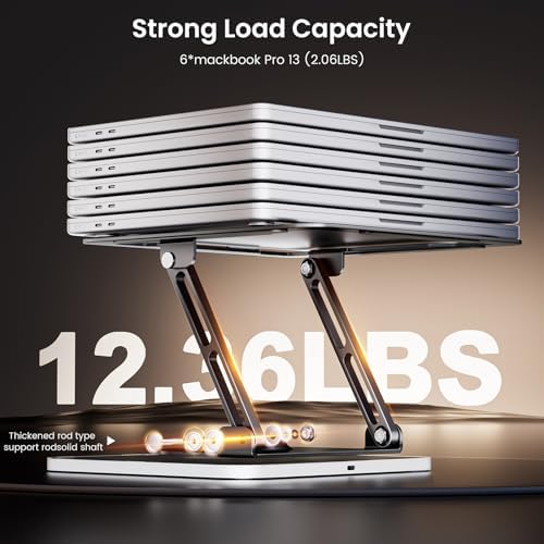 360°Rotating Laptop Stand with RGB Lights, Fits 10-16"Laptops MacBooks - Image 4