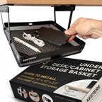 KEEPERS Anything Keeper — Compact 11x10in Under-Cabinet Slide-Out Drawer, Hidden Steel Organizer for K-Cups & Desk Items, RV & Small Kitchen — Black by CoffeeKeepers