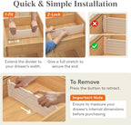 Lifewit 5" Tall Drawer Dividers, Adjustable Deep Drawer Organizer Clothes - Image 4