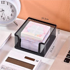 Metal Mesh Desktop Sticky Note Box 5-Pack Office Storage Organizer - Image 2