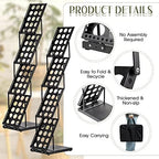 2 Pieces Portable Literature Display Stand, 4-Pocket Brochure Rack with Bag - Image 4