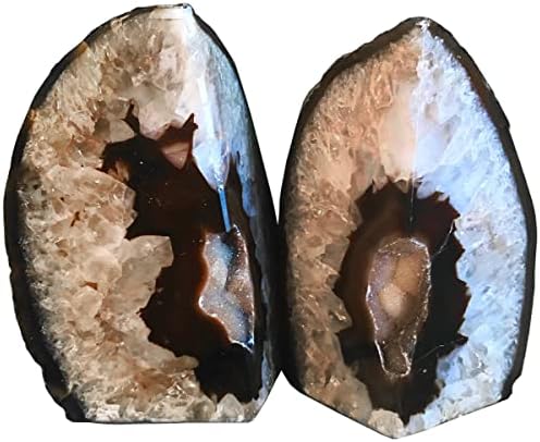 Agate Rock Bookend Heavy Duty Healing Crystal Stone Book Holders Decorative - Image 4