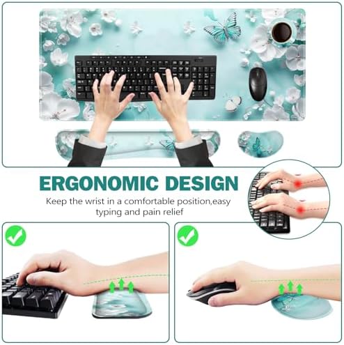 ToLuLu Large Mouse Pad Desk Pad, Wrist Rest Desk Mat for Keyboard and Mouse - Image 6