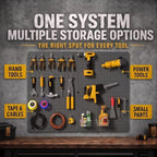 Pegboard Organizer, 4 Pack 12 x 16 in Metal Panels, 6 Bins, Gunmetal Gray - Image 6