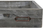 MyGift Ash Gray Wood Paper Tray Organizer, Stackable File Trays Set of 2 - Image 6