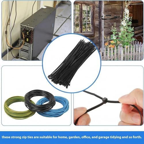500 Pack Long Zip Ties Heavy Duty, Large Cable Ties, Black, 24 Inch - Image 7
