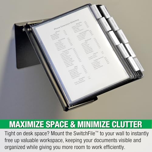 Ultimate Office SWITCHFILE 10-Pocket Reference Display Organizer Black Pkts - Image 6