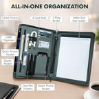 Padfolio Portfolio Binder, 3-Ring Binder with Zipper, Business Folder - Image 3