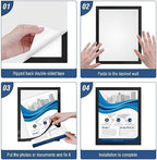 Relx 12 Pcs 8.5 x 11'' Self-Adhesive Magnetic Wall Signs Holder Magnetic Picture Frame Document Holder Wall & Window Adhesive Frames for Office Home Store Restaurant - Image 7