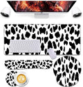 Keyboard Wrist Rest and Mouse Pad Wrist Support Set,Ergonomic Memory Foam Wrist Pad & Non Slip Base for Home Office Working Studying Easy Typing,Pain Relief,Cow Pattern by Bxgolkgd
