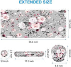 iCasso Desk Blotter for Workspace, Pink Floral 35.4"x15.7" Mousepad - Image 2