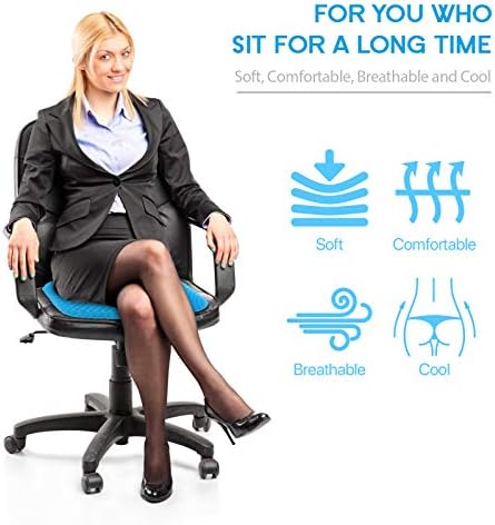 Gel Seat Cushion for Long Sitting, (Thick & Large) Cushion for Wheelchair - Image 2