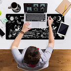 Gaming Mouse Pad & Keyboard Wrist Rest,Large Extended Mouse Pad 31.5X 11.8,Ergonomic Memory Foam Wrist Rest Support+Desk Mat Protector,for Office/Home Writing Pad,Ouija Board Pattern Black Mousepad - Image 6