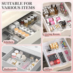 DILIBRA 16 Pcs Clear Extendable Drawer Organizer, Adjustable Drawer Storage - Image 4