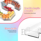 13.8" Acrylic Letter Charcuterie Tray,Fillable Alphabet Box (Letter T) - Image 3