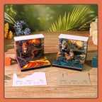 3D Calendar 2027,Time Piece Calendar 2027,Cute Dinosaur 3D Art Notepad Calendars,3D Memo Pad,Tear Away Calendars,Christmas Gift,New Year Gift,paper sculpture calendar (Flaming T-Rex) - Image 5