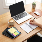 30PCS Spiral Notebook Set, Paper Cover with Elastic Band, Free 30 Ballpoint Pens, 30 Sheets (60 Pages) Lined Paper, Sticky Notes & 5-Color Bookmarks, Portable Pocket Size (10x13cm), Bamboo Pens, for s - Image 6