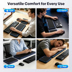 MEKASS Extra Large Wide Wrist Rest Set for Keyboard and Mouse, Ergonomic Memory Foam Wrist Support with Non-Slip Silicone Base, Pain Relief, Desk Cushion for Office, Work, Gaming - Image 7